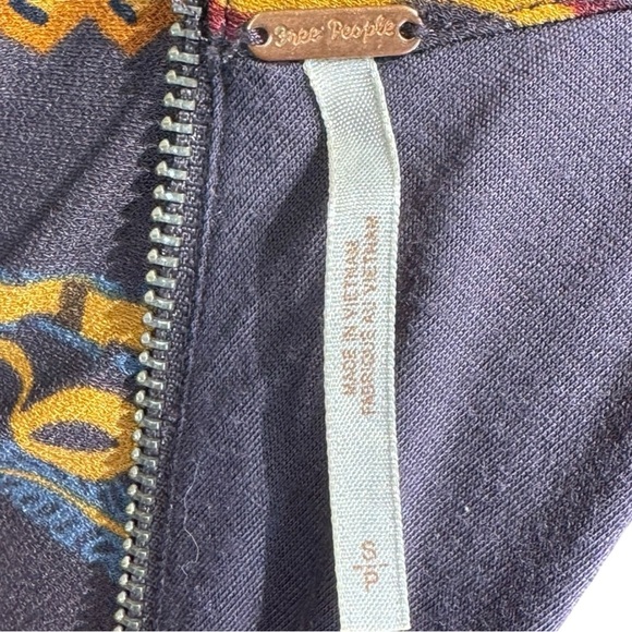 Free People Stella Aztec Boho Retro Pattern Long Sleeve Mini Dress Small NWOT - Picture 6 of 8